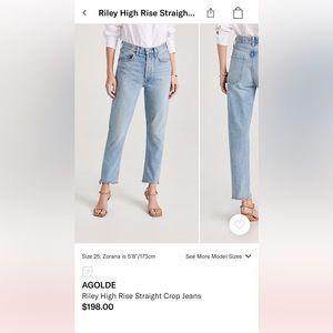 Agolde Riley Crop Jeans